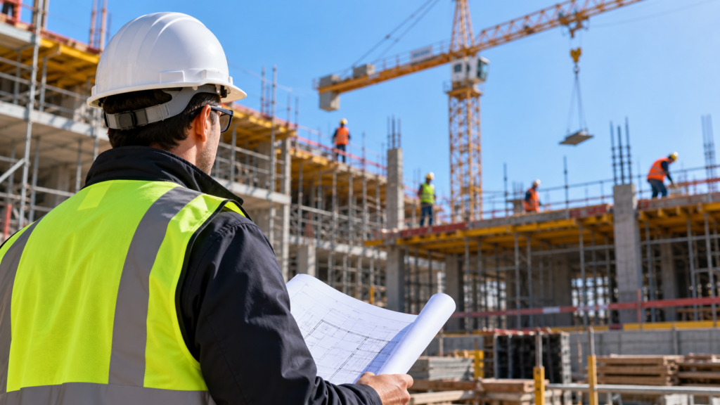 Coordinatore per la sicurezza in cantiere durante le attività di costruzione