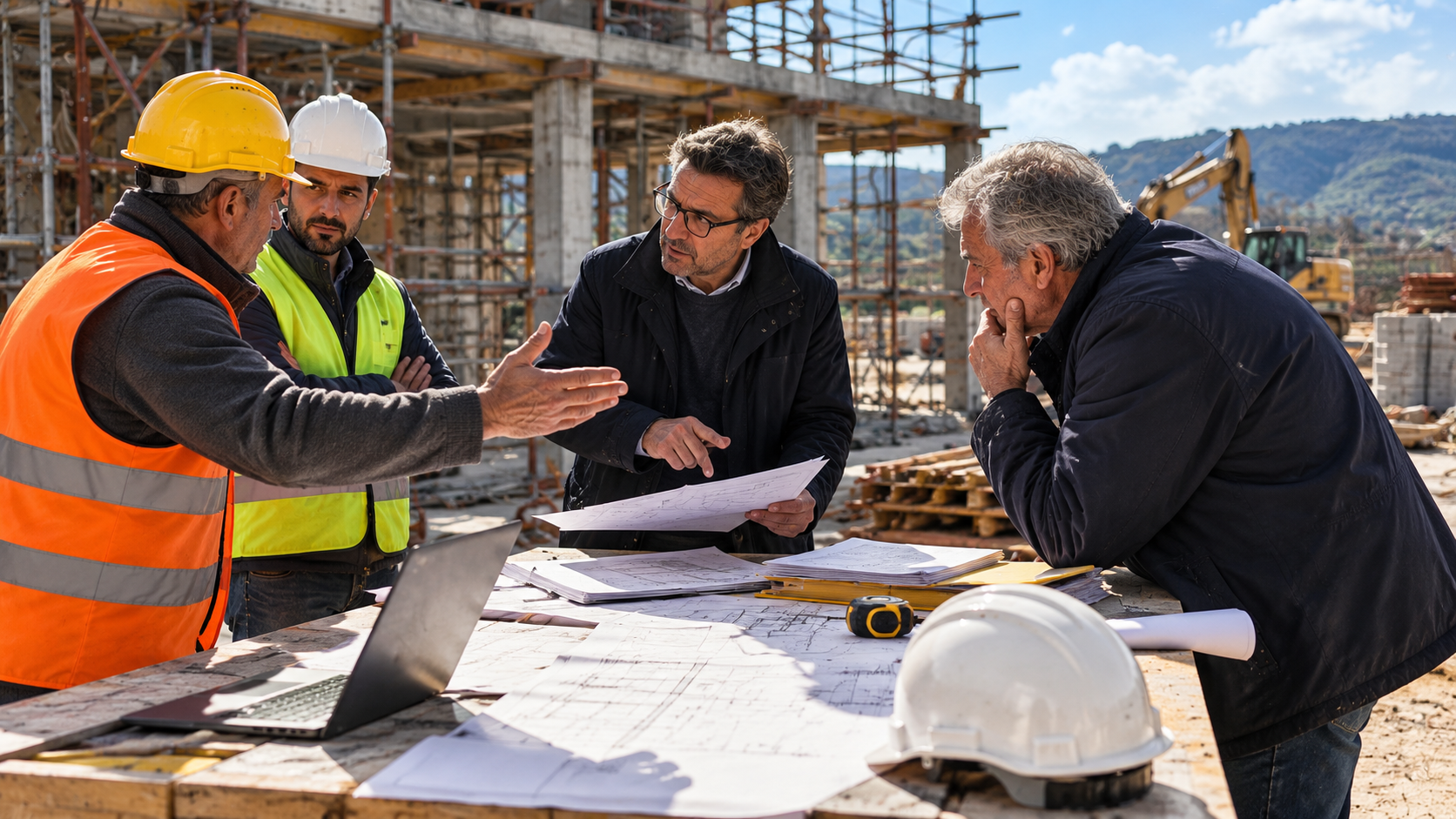 Verifica della documentazione di sicurezza prima dell'avvio dei lavori Tecnici e responsabili verificano documentazione e condizioni di sicurezza in cantiere prima dell'avvio dei lavori