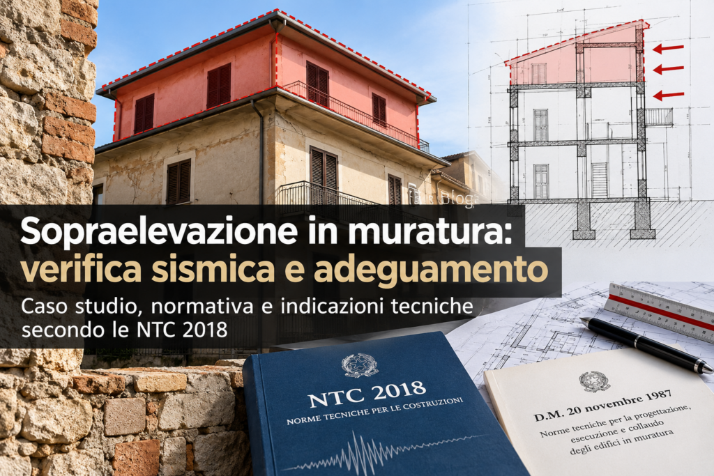 Sopraelevazione in muratura senza autorizzazione sismica e verifica strutturale